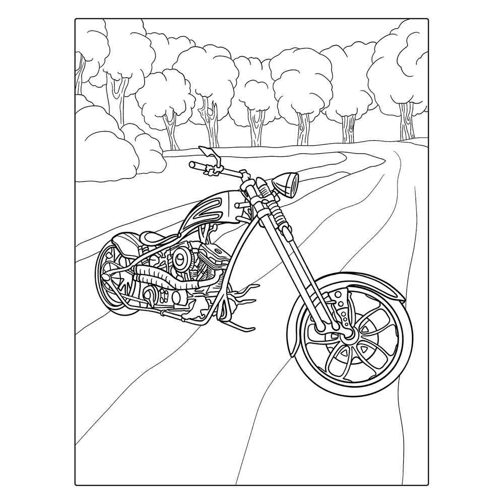 Раскраска Чоппер в лесу | распечатать раскраски для детей