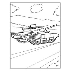 Раскраска Танк Т-14 Армата
