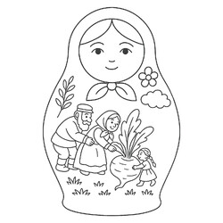 Матрёшка со сказкой репка