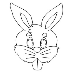 Раскраска Маска кролика