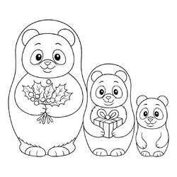 Матрёшки пандочки