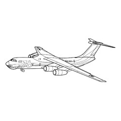 Раскраска Самолёт ИЛ-76