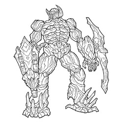 Раскраска Трансформер Шоквейв