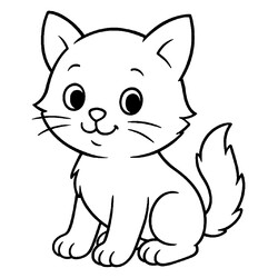 Котенок для раскрашивания красками