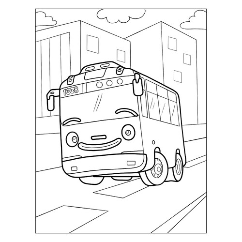 Раскраска Автобус Гани