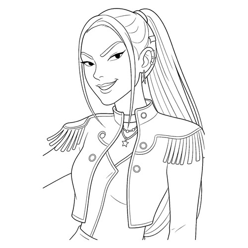 Раскраска Мира усмехается