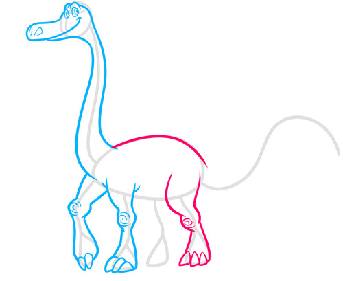 Как нарисовать динозавра Арло 6