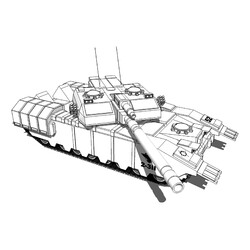 Раскраска Фантастический танк