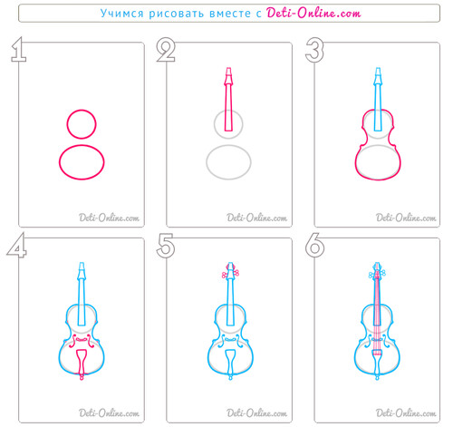 Как нарисовать виолончель