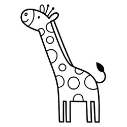 Раскраска Жираф для малышей