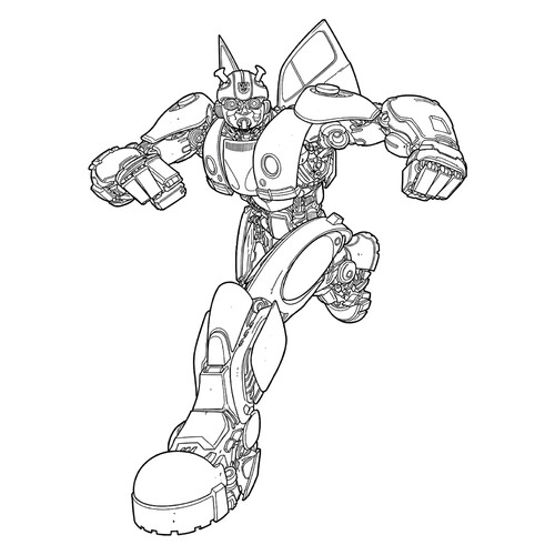 Раскраска Трансформер Бамблбии