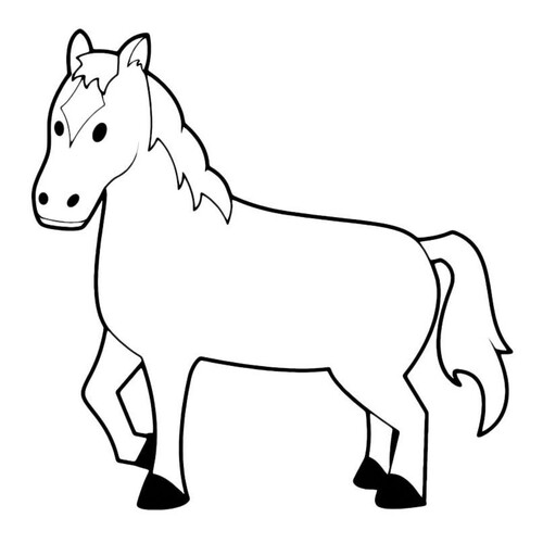 Раскраска Деревянная лошадка