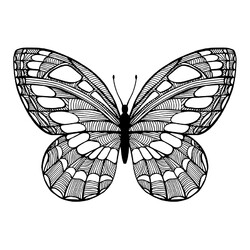 Бабочка с рисунками капель