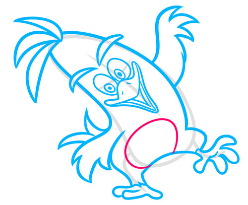 Как нарисовать Чака из мультфильма Крутые птицы 7