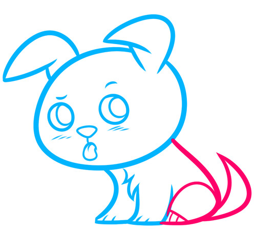 Как нарисовать щенка лабрадора 4