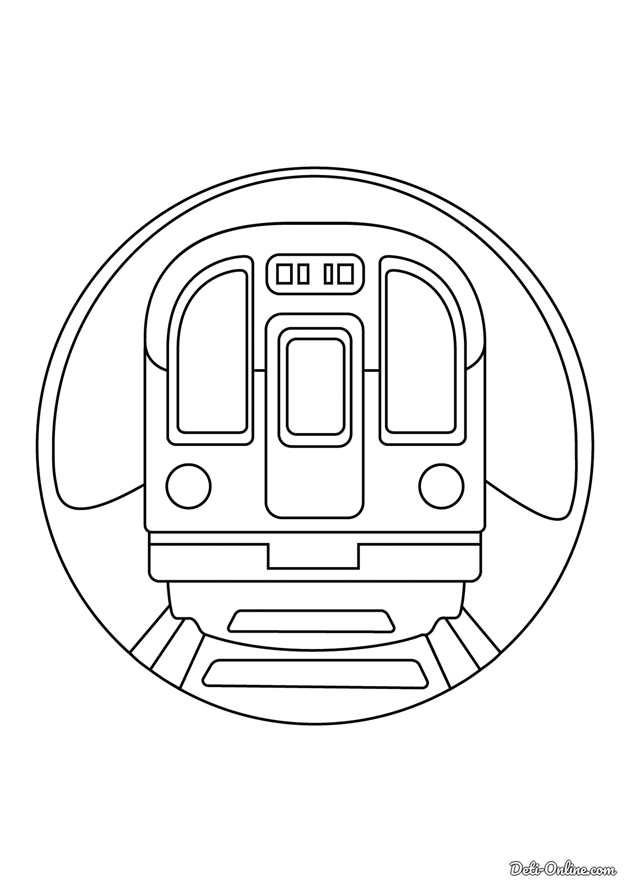 Раскраска Значок поезда метро | распечатать раскраски для детей