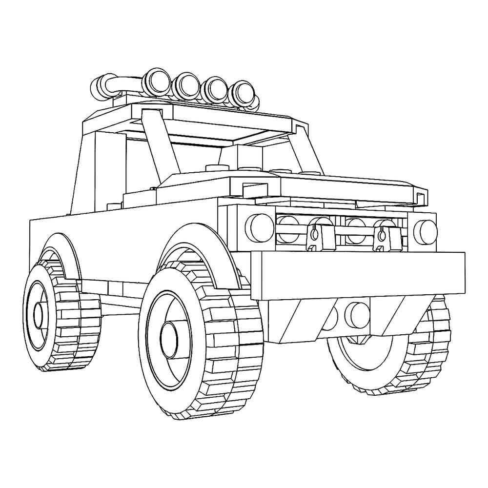 Раскраска Игрушечный джип | распечатать раскраски для детей