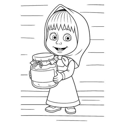 Раскраски Маша и медведь