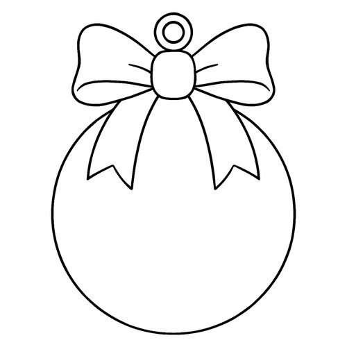 Раскраска Простой новогодний шар
