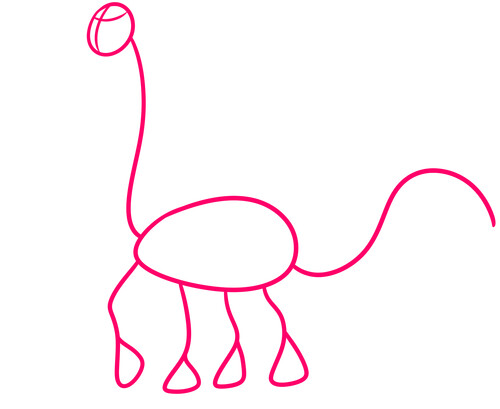 Как нарисовать динозавра Арло 1