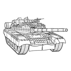 Раскраска Бронированный танк