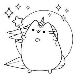 Кошка Пушин единорог