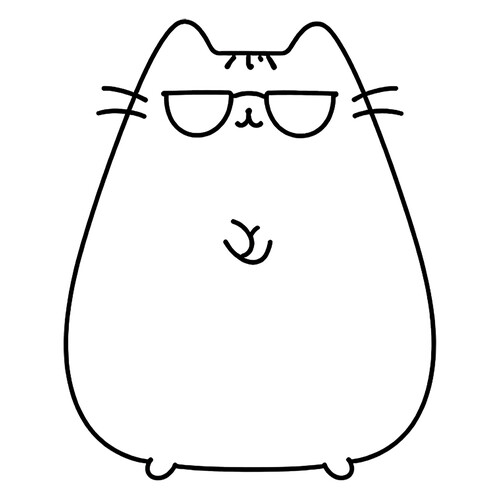 Раскраска Пушин в солнечных очках