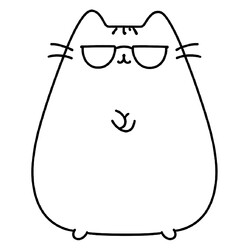 Раскраска Пушин в солнечных очках