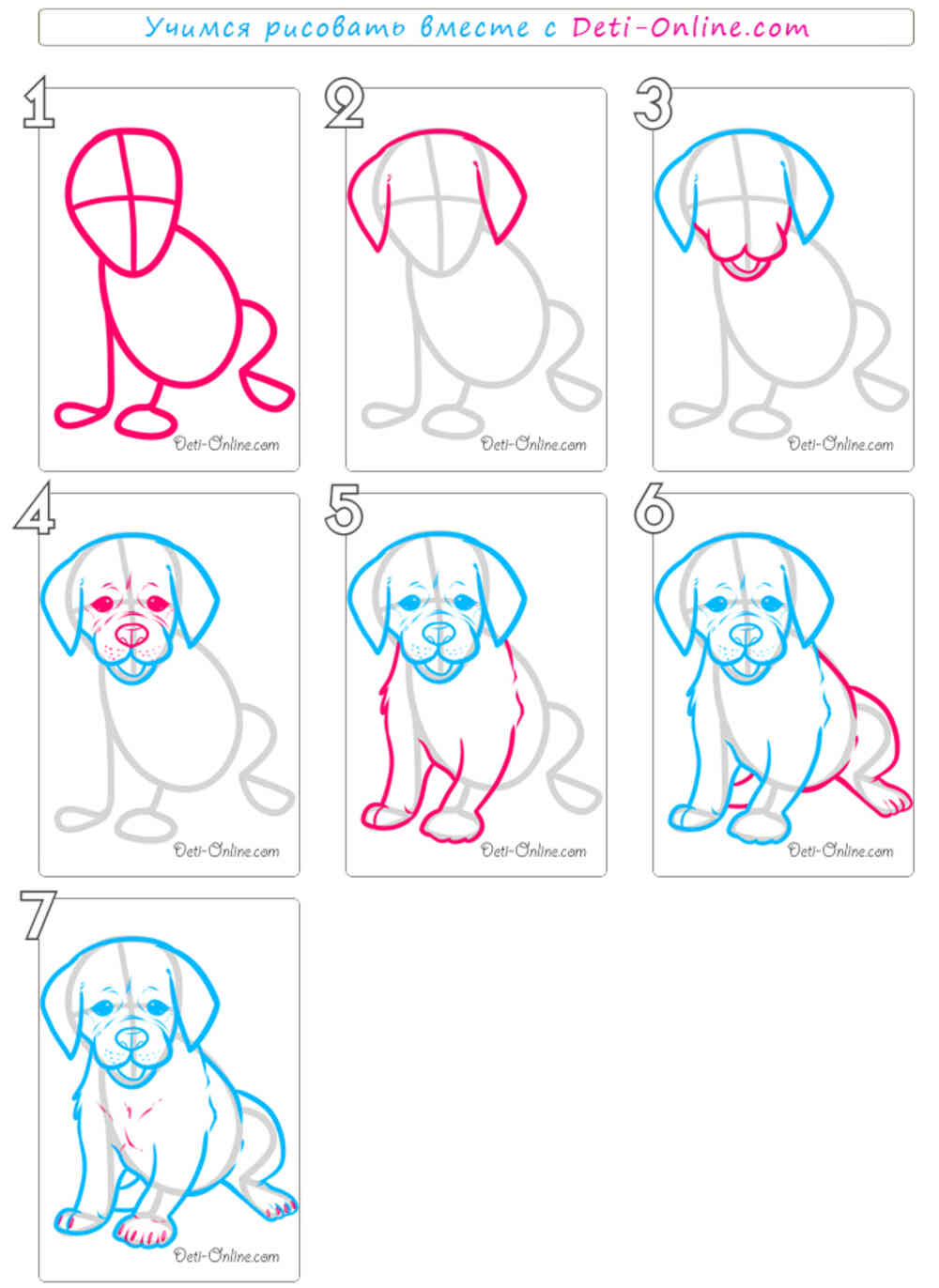 Рисуем пошагово. Как нарисовать собачку поэтапно для детей. Поэтапный рисунок собаки. Рисунки щенки для начинающих. Как нарисовать щенка поэтапно.