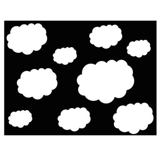 Чёрные облака: контрастные картинки для новорожденных | распечатать