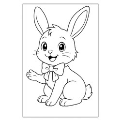 Раскраска Доброжелательный заяц