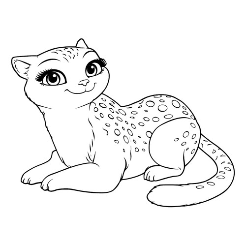 Раскраска Соня в форме леопарда