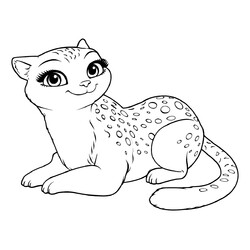 Раскраска Соня в форме леопарда