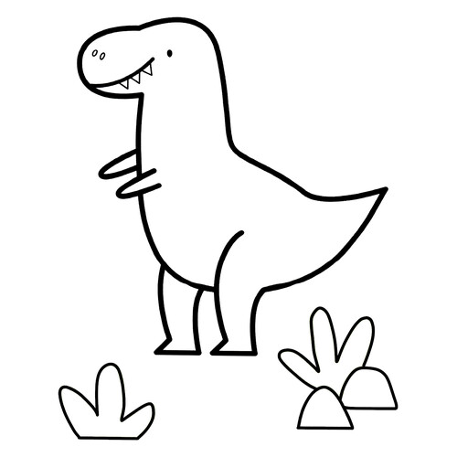 Раскраска Могущественный Тираннозавр Рекс