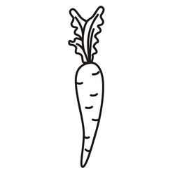 Раскраска Морковка для малышей