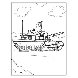 Раскраска Японский танк Тип 90