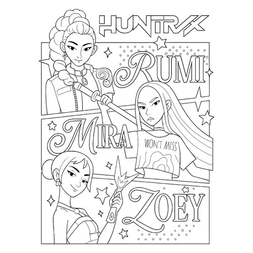 Раскраска Героини Хантрикс