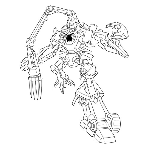 Раскраска Десептикон Боункрашер