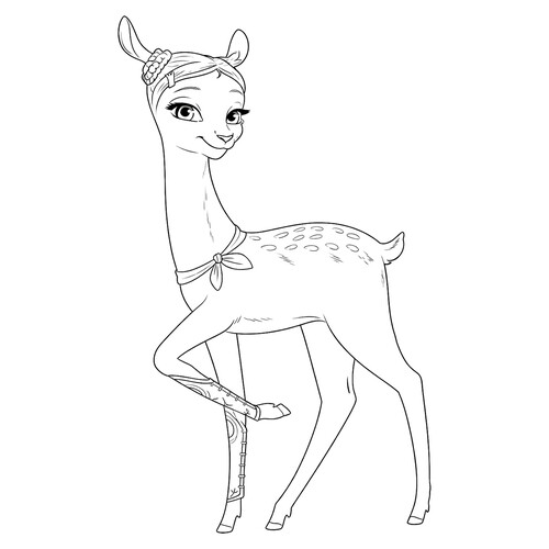Раскраска Даша в форме лани