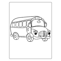 Раскраска Милый школьный автобус