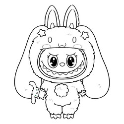 Раскраска Лабубу Синнаморолл