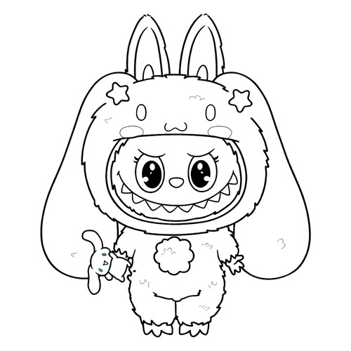 Раскраска Лабубу Синнаморолл