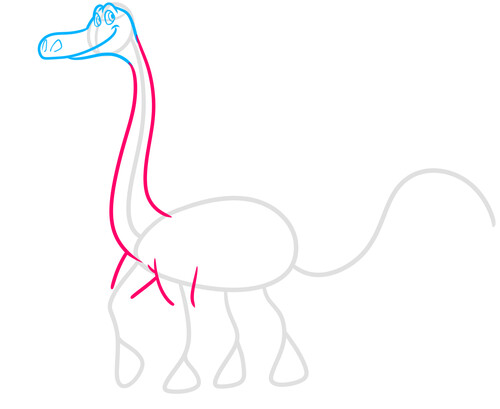 Как нарисовать динозавра Арло 4