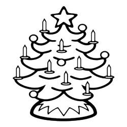 Рождественская елка со свечками