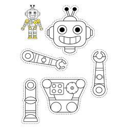 Раскраска Набор сделай робота