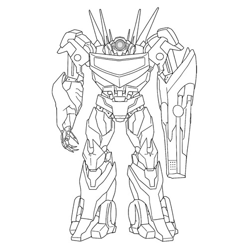 Раскраска Десептикон Шоквейв из Праймарианской вселенной