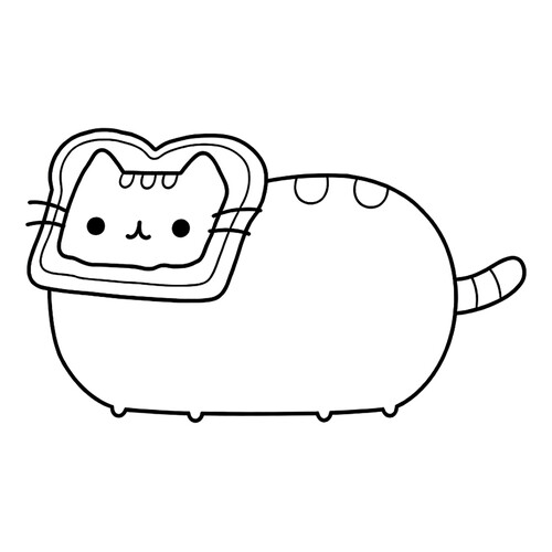 Раскраска Пушин и тост