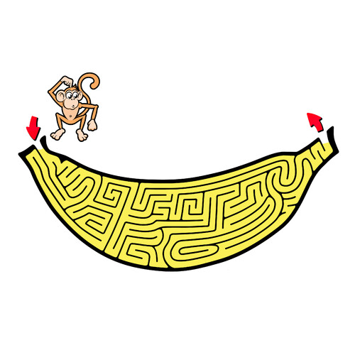 Жёлтый банан лабиринт
