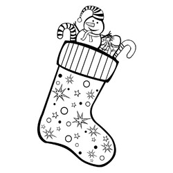 Рождественский носок со звездами