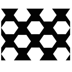Контрастная карточка Белые шестиугольники
